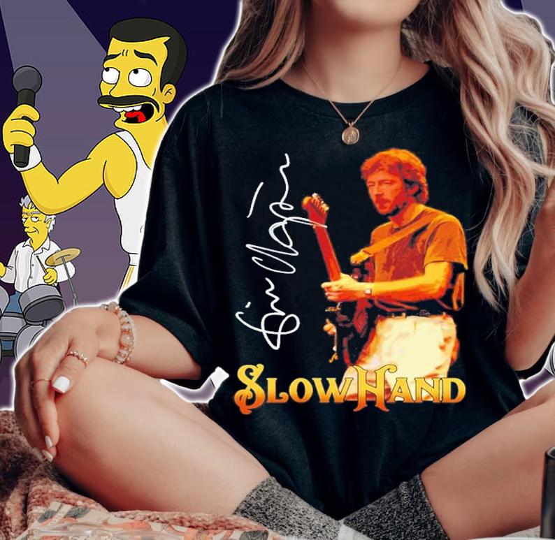 Eric Slow Hand Clapton Signature T-Shirt t-shirt woman shirt