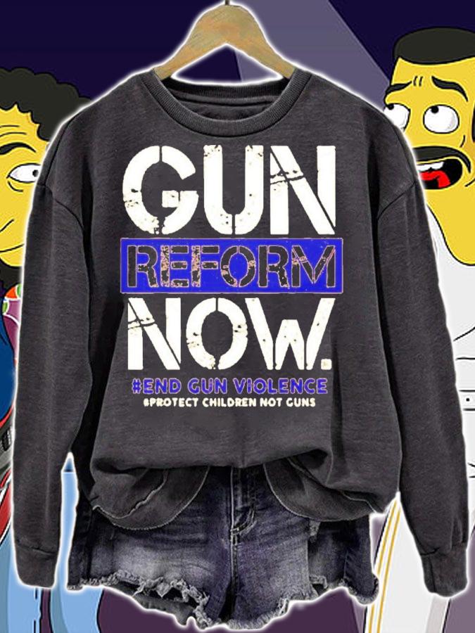 Gun Reform Now Enough End Gun Violence Awareness Wear Orange T-Shirt t-shirt sweatshirt