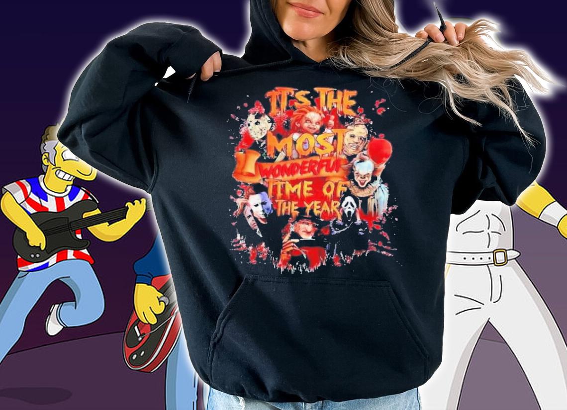 Halloween Horror Movie Characters It's The Most Wonderful Time Of The Year Shirt t-shirt