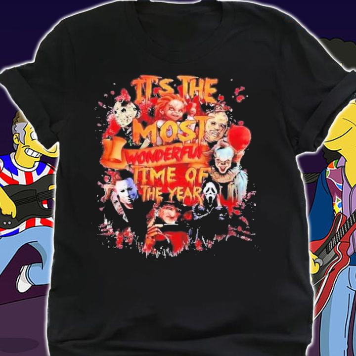 Halloween Horror Movie Characters It's The Most Wonderful Time Of The Year Shirt t-shirt