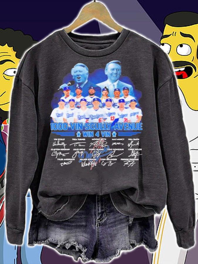 Los Angeles Dodgers 1000 Vin Scully Avenue Win 4 Vin Signatures 2022 Shirt t-shirt