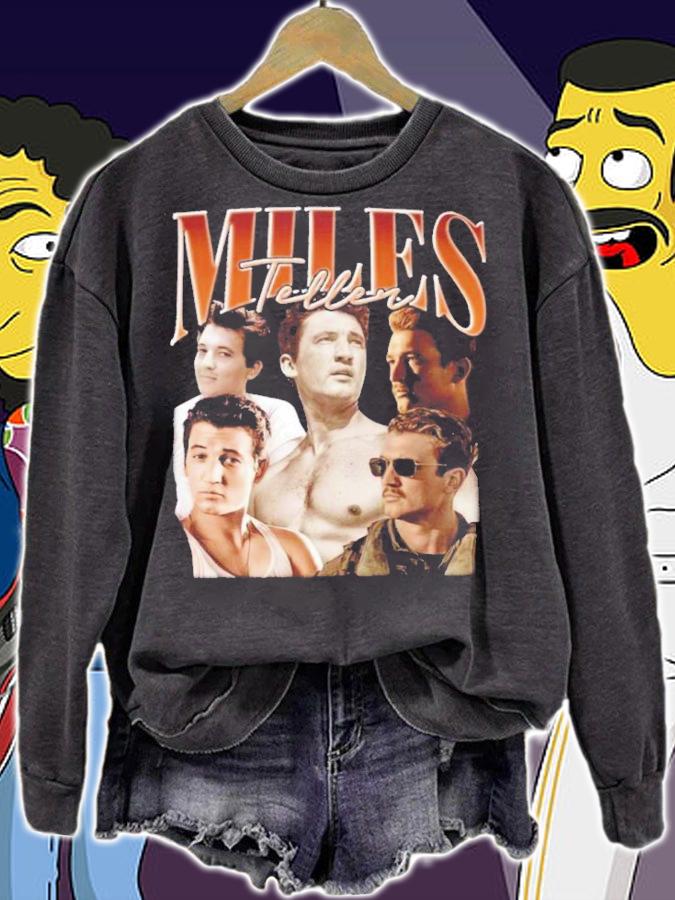 Miles Teller Collage Vintage 90s Shirt t-shirt