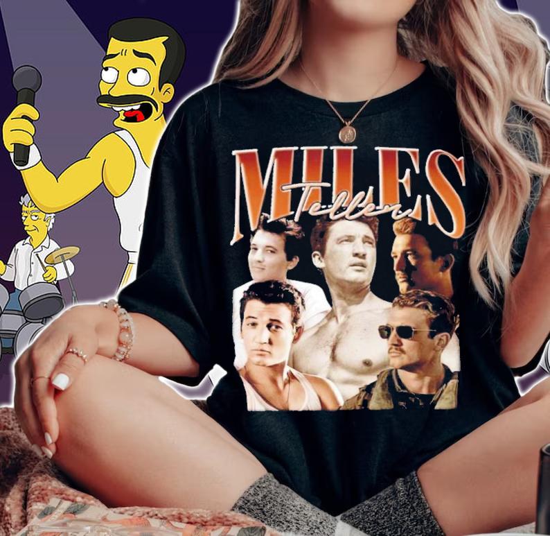 Miles Teller Collage Vintage 90s Shirt t-shirt