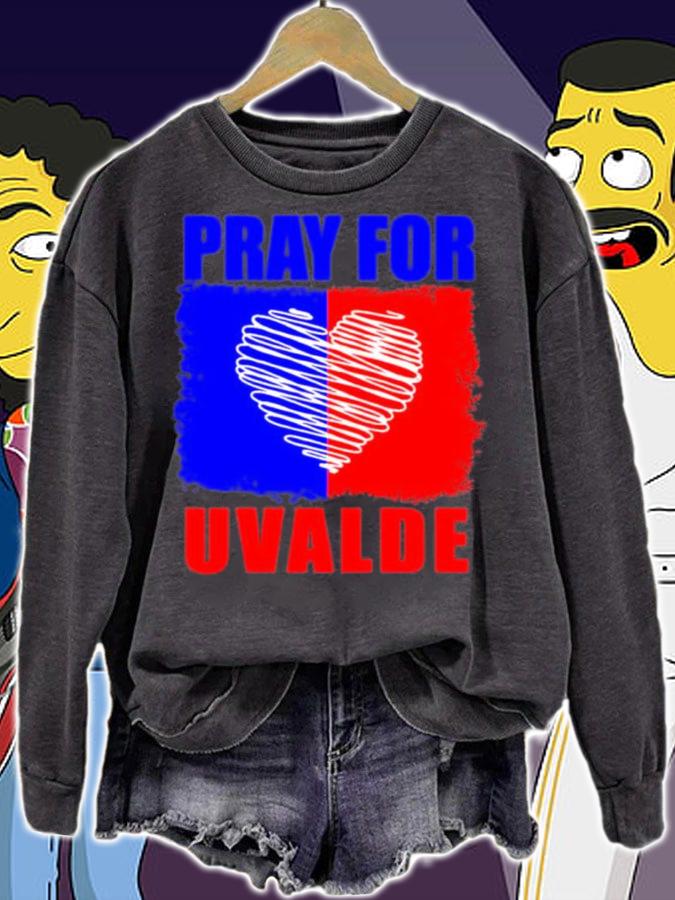 Pray For Uvalde Flag US Shirt t-shirt sweatshirt
