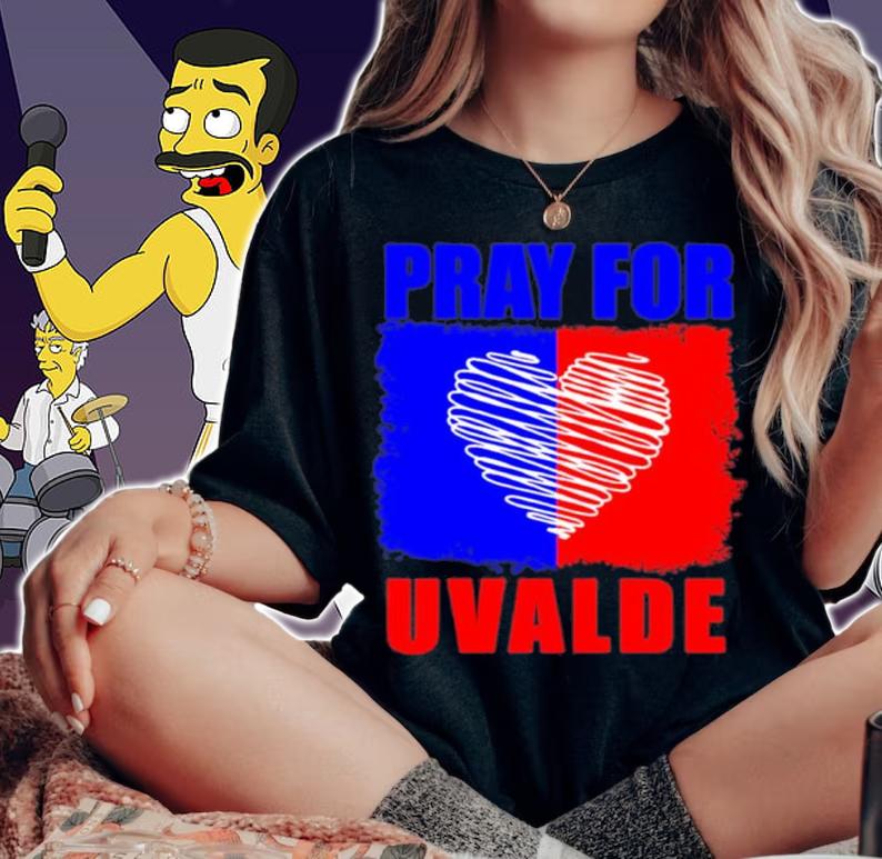 Pray For Uvalde Flag US Shirt t-shirt woman shirt