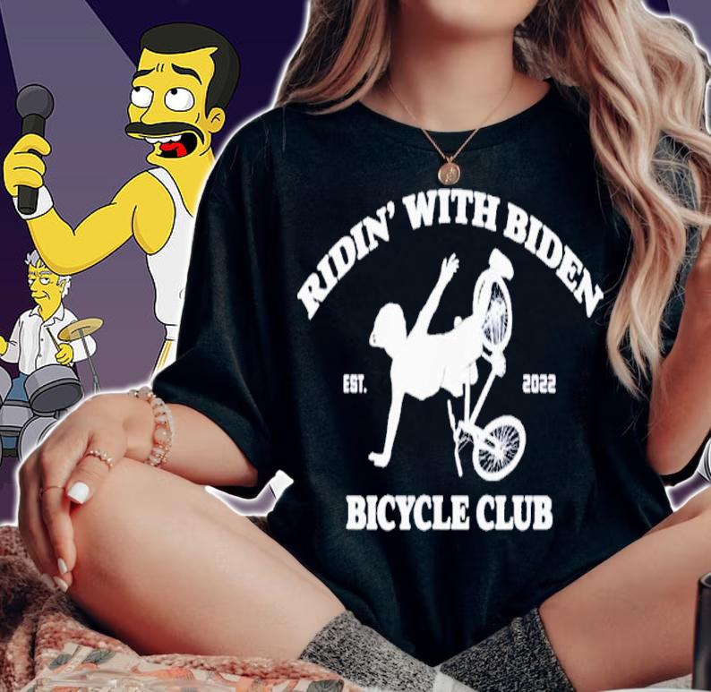 Ridin With Biden Bicycle Club Biden Bike Fall 2022 Shirt t-shirt woman shirt