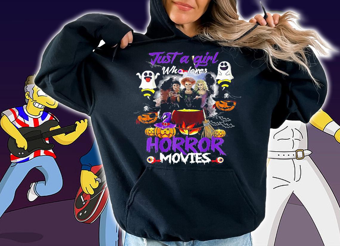 Just A Girl Who Loves Horror Movies Hocus Pocus Halloween t-shirt