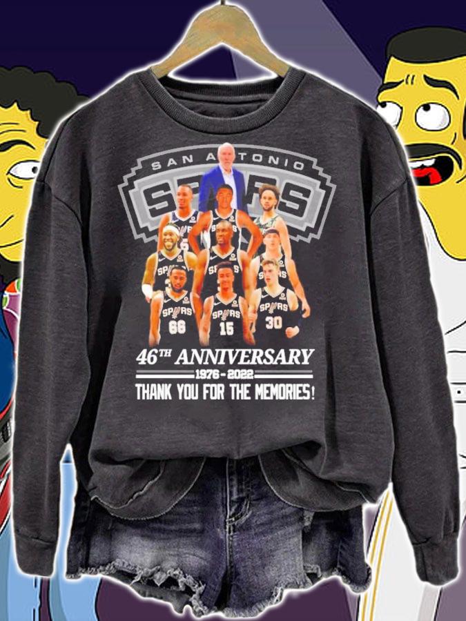 San Antonio Spurs 46th Anniversary 1976-2022 Thank You For The Memories Shirt t-shirt sweatshirt
