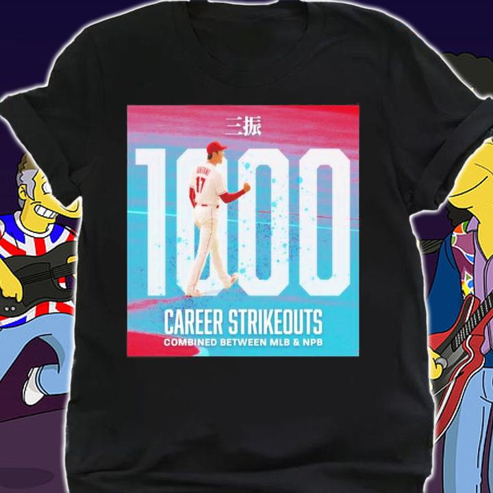 Shohei Ohtani 1000 Career Strikeouts MLB And NPB Shirt t-shirt shirt