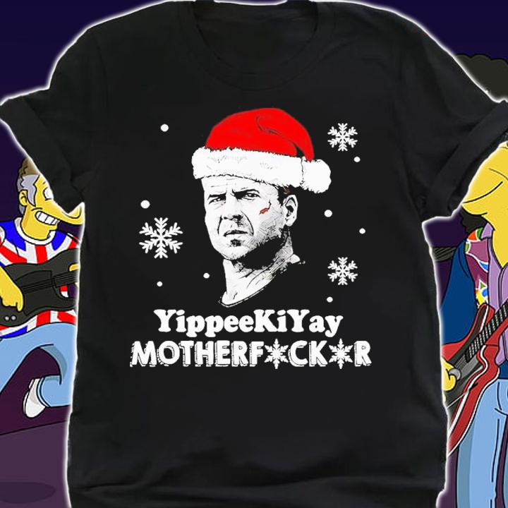Snowflake Santa Bruce Willis Yippee Ki Yay Motherfucker Christmas Shirt t-shirt shirt