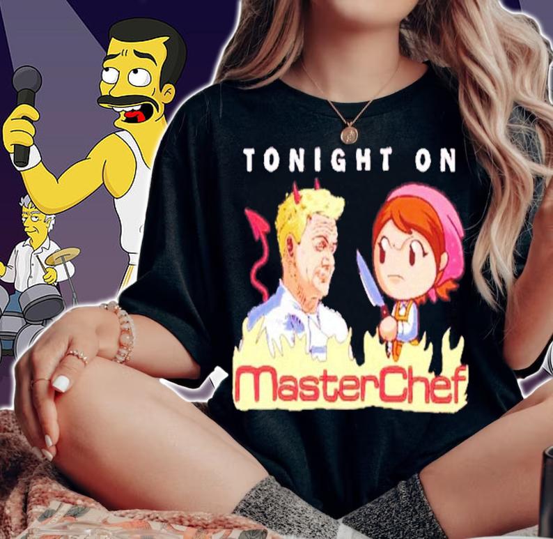 Tonight on Masterchef Gordon Ramsay and Cooking Mama shirt t-shirt woman shirt