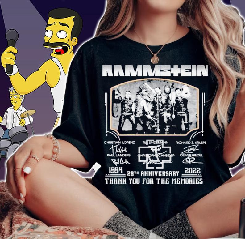 Thank You For The Memories Rammstein 1994-2022 28th Anniversary Signatures Shirt t-shirt