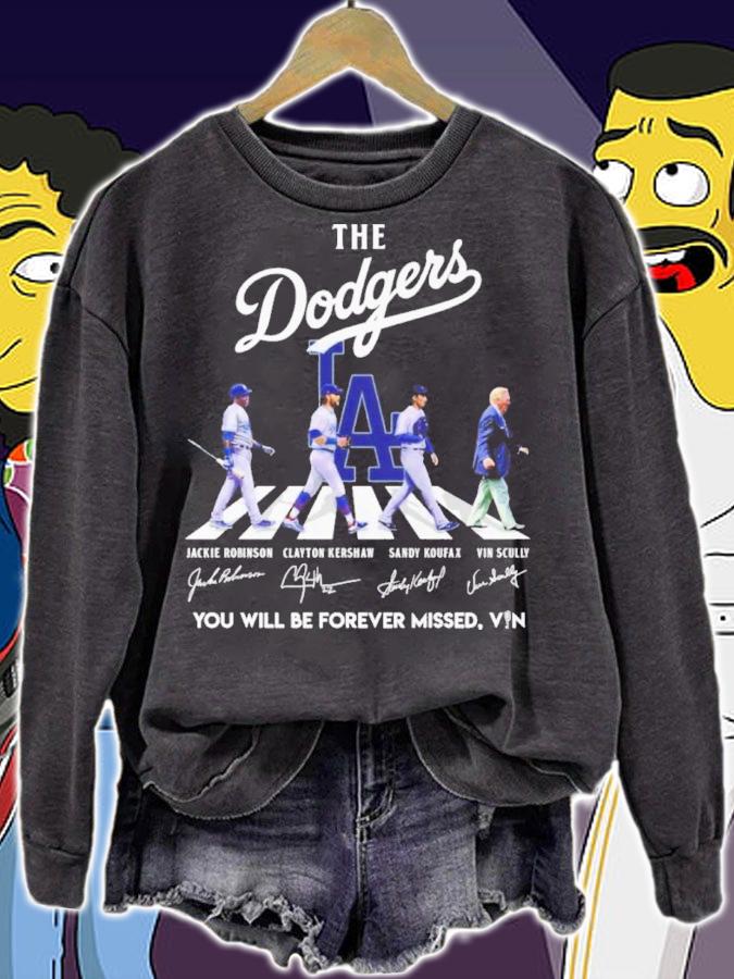 The Dodgers You Will Be Forever Missed Vin Abbey Road Signatures Shirt t-shirt