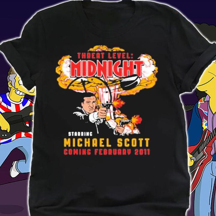 Threat Level Midnight Starring Michael Scott Coming February 2011 Shirt t-shirt shirt