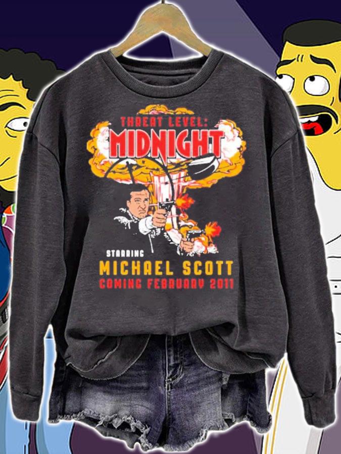 Threat Level Midnight Starring Michael Scott Coming February 2011 Shirt t-shirt sweatshirt