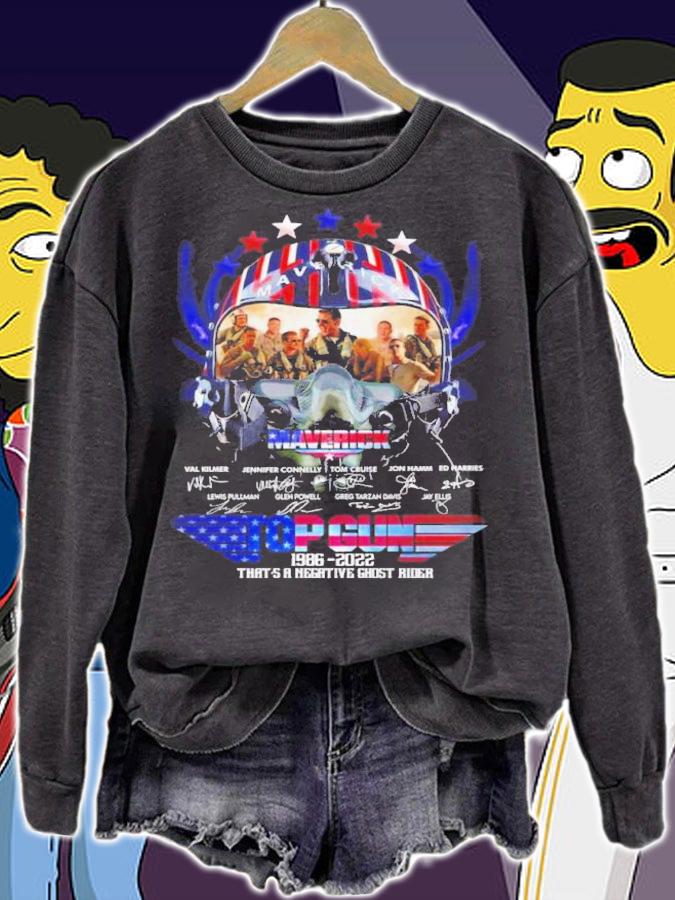 Top Gun Maverick 1986-2022 Signatures That's A Negative Ghost Rider Shirt t-shirt