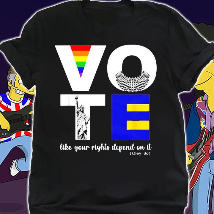Vote Dissent Collar Statue Of Liberty Pride Flag Equality T-Shirt t-shirt shirt