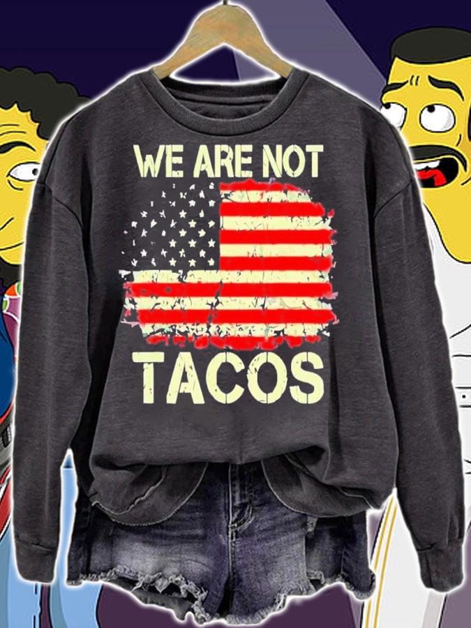 We Are Not Tacos Jill Biden American Flag Shirt t-shirt