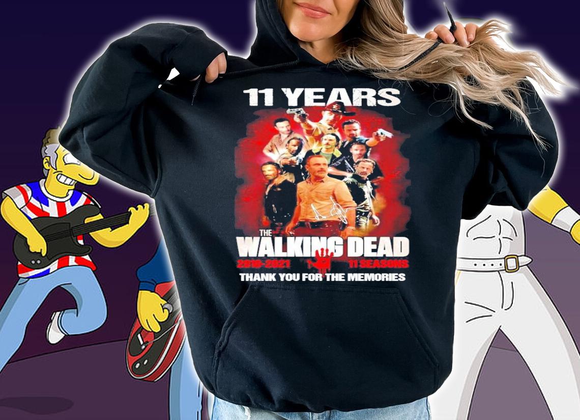 11 years The Walking Dead 2010-2021 11 season thank you for the memories shirt t-shirt hoodie
