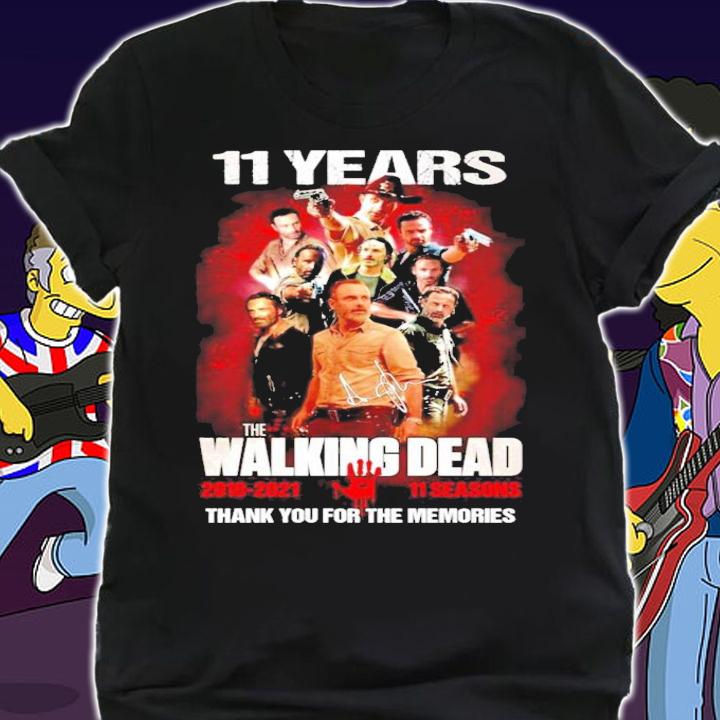 11 years The Walking Dead 2010-2021 11 season thank you for the memories shirt t-shirt shirt