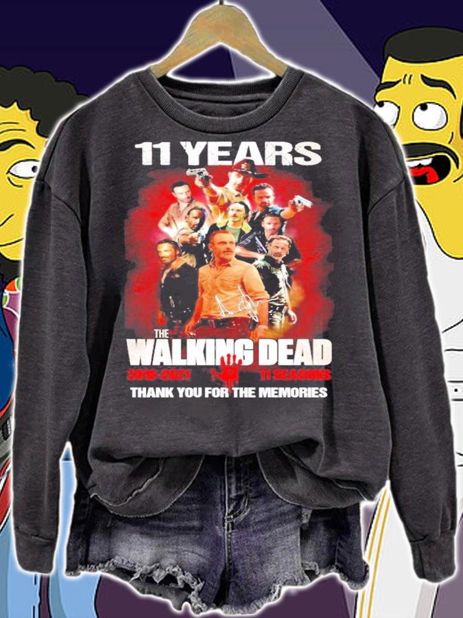 11 years The Walking Dead 2010-2021 11 season thank you for the memories shirt t-shirt sweatshirt