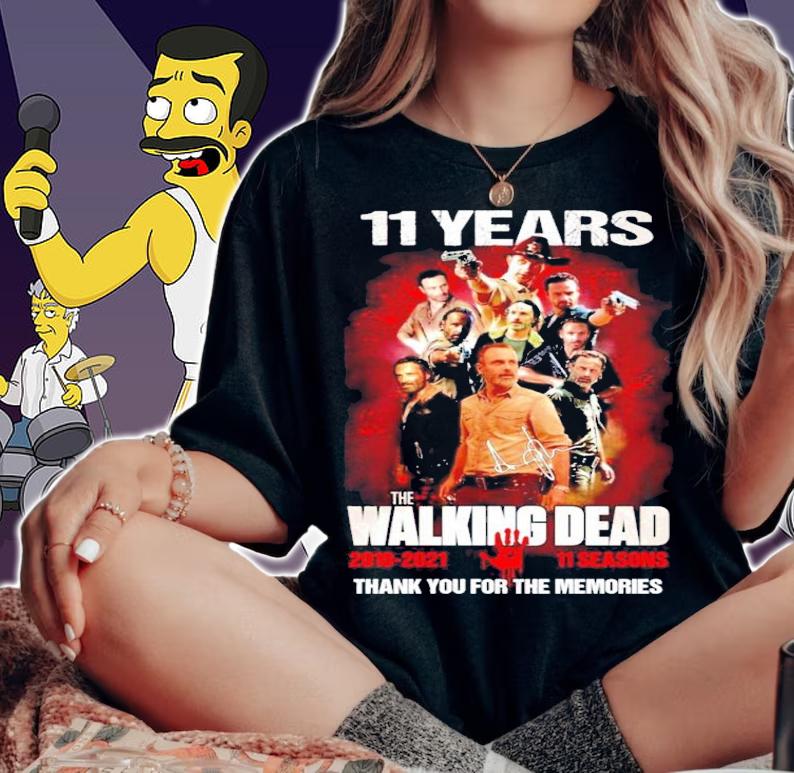 11 years The Walking Dead 2010-2021 11 season thank you for the memories shirt t-shirt woman shirt