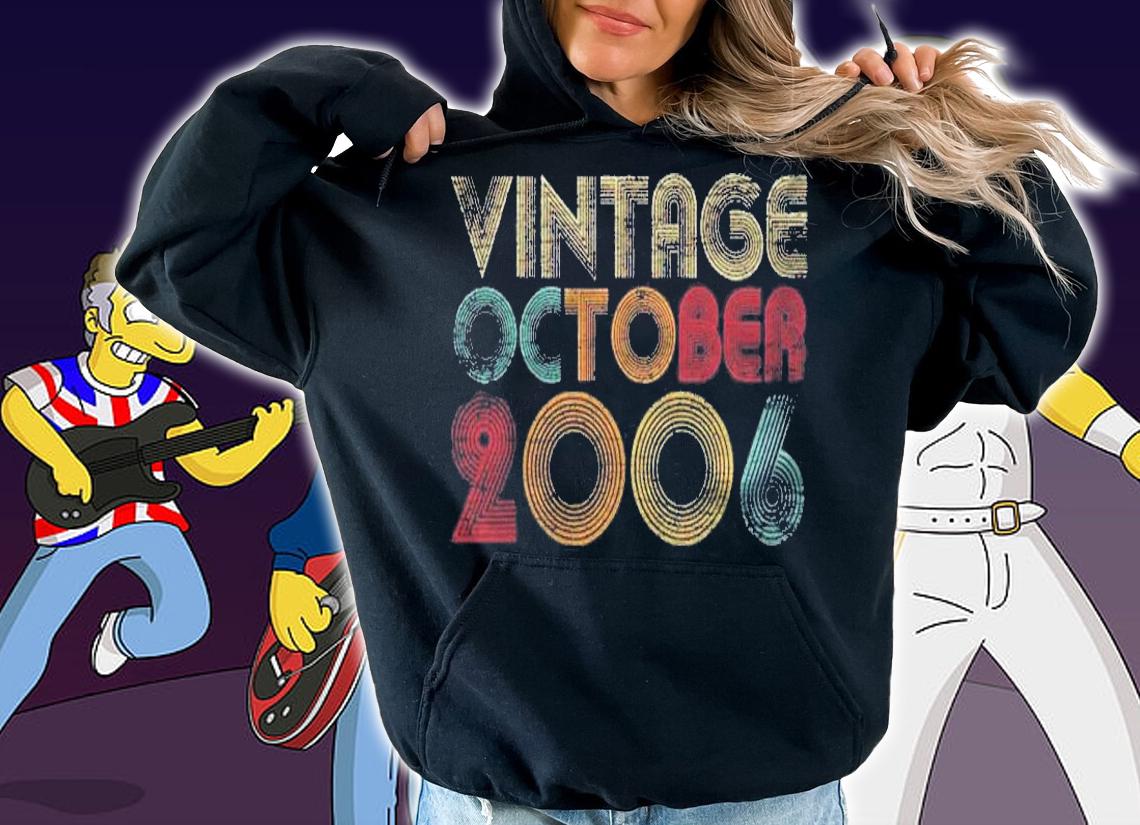15Th Birthday Gifts Vintage October 2006 Ver2 Shirt t-shirt