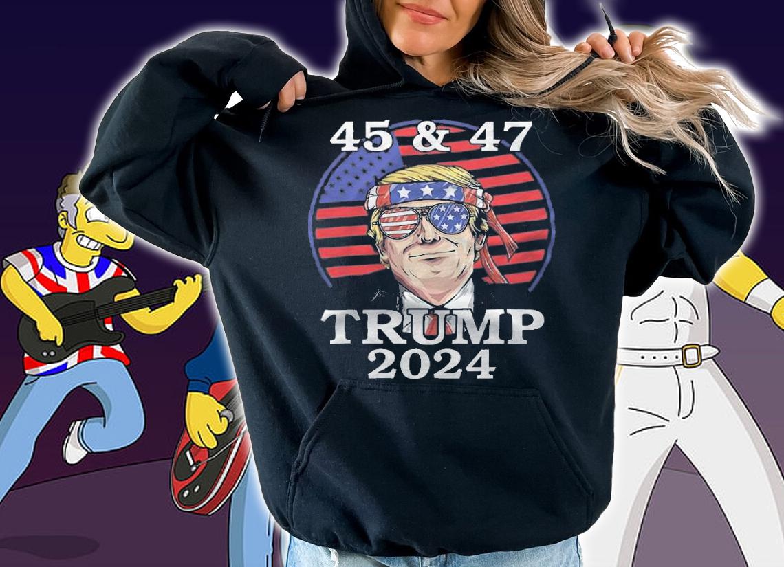 45 & 47 Trump 2024 USA Flag T-Shirt t-shirt