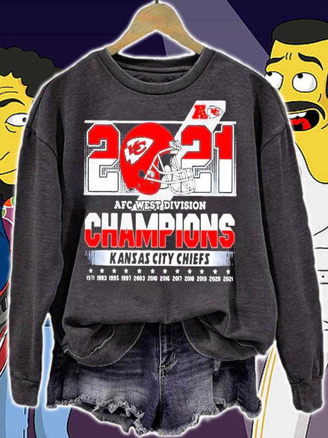 2021 Afc West Division Champions Kansas City Chiefs 1971 2021 Shirt t-shirt sweatshirt