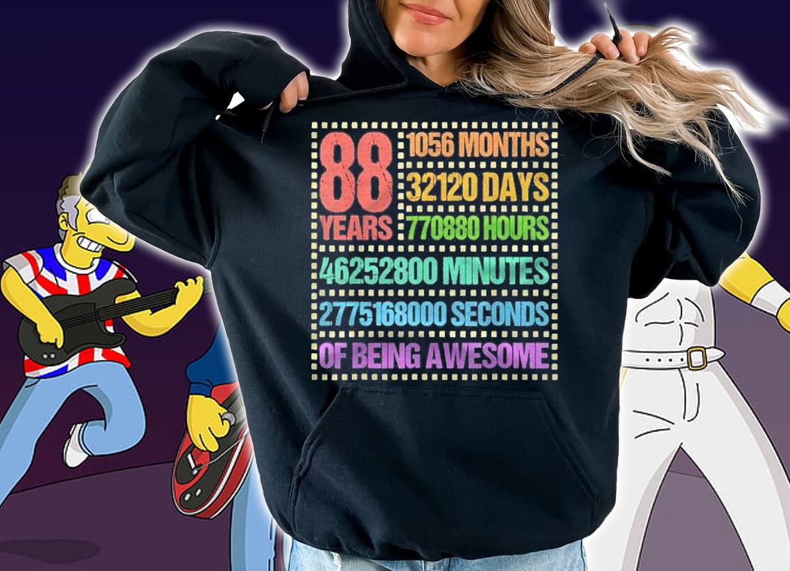 88 Years 1056 Months Of Being Awesome 88Th Birthday Shirt t-shirt