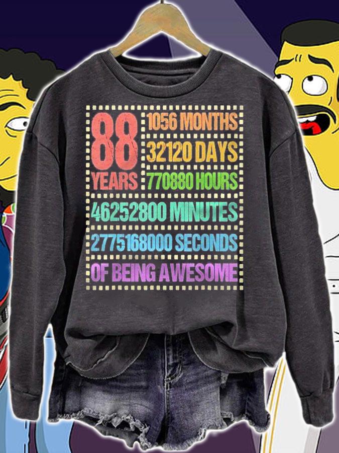 88 Years 1056 Months Of Being Awesome 88Th Birthday Shirt t-shirt