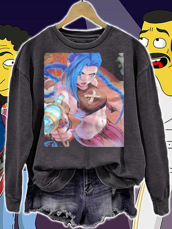 Action Jinx Arcane League of Legends T-shirt t-shirt sweatshirt