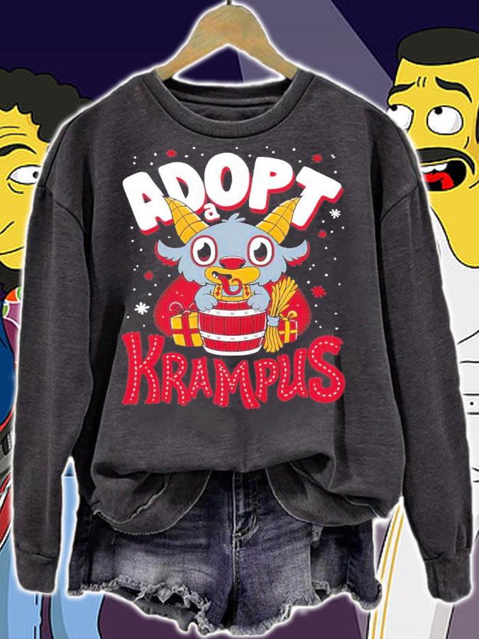 Adopt A Krampus Creepy Cute Cartoon Kawaii Holidays Shirt t-shirt