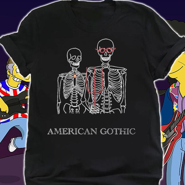 American Gothic skeleton T-shirt t-shirt shirt