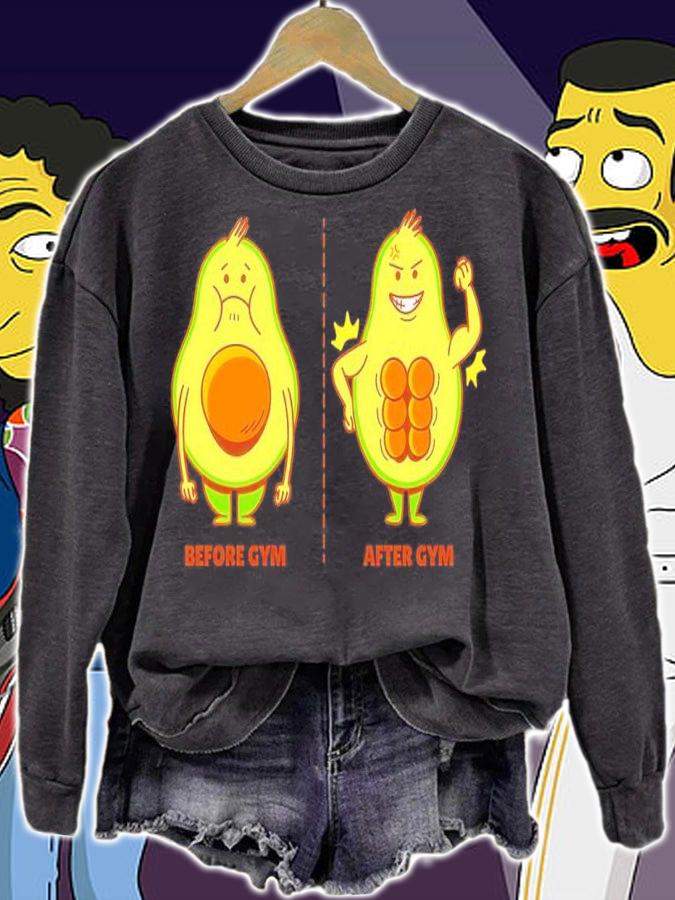 Avocado Six Pack Before And After Gym Shirt t-shirt