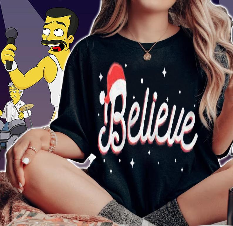 Believe Santa Claus Magical Christmas Winter Holidays Shirt t-shirt woman shirt