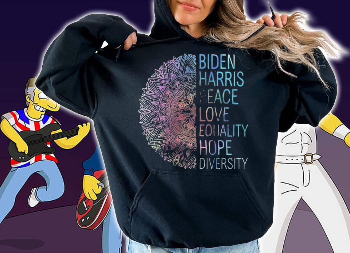 Biden Harris 2020 Peace Love Equality Hope Diversity T-Shirt t-shirt