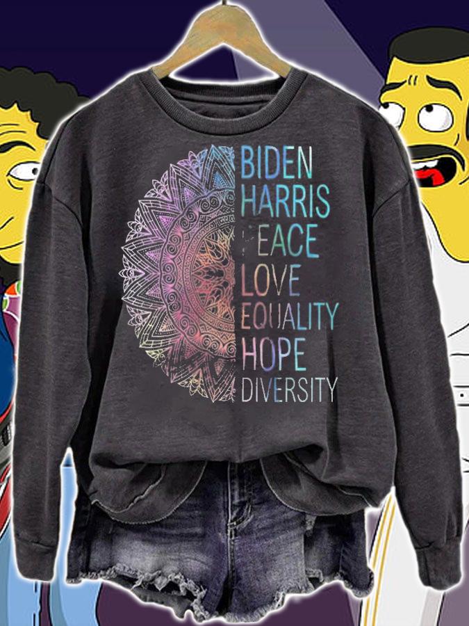 Biden Harris 2020 Peace Love Equality Hope Diversity T-Shirt t-shirt