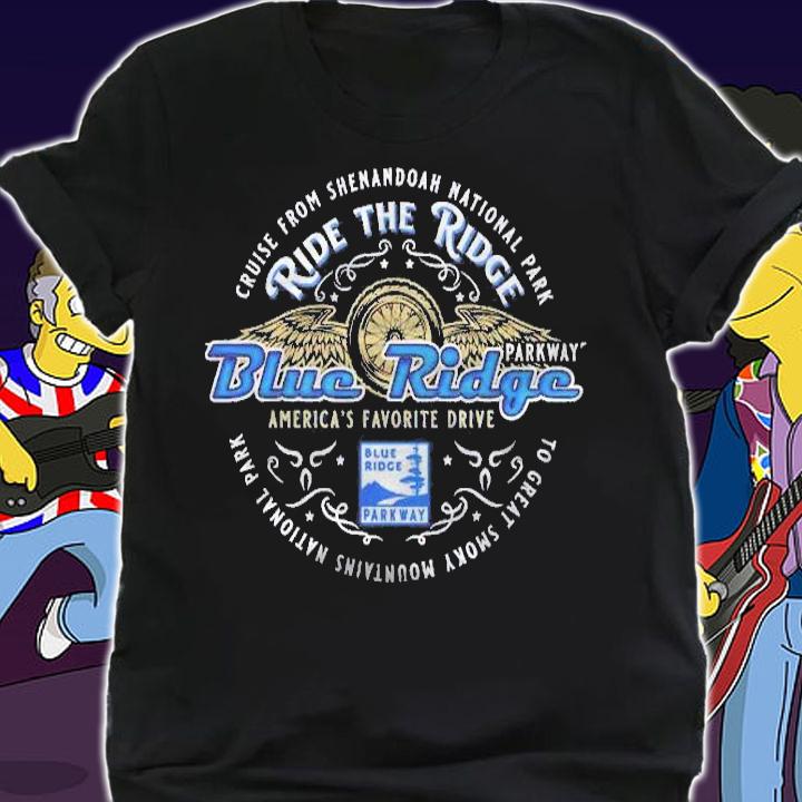 Bikers Blue Ridge Parkway Motorcycle Cruise Biker Road Trip Shirt t-shirt
