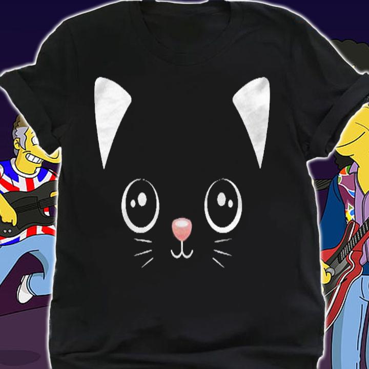 Black Cat Face Funny Kawaii Kitten Lover Shirt t-shirt shirt