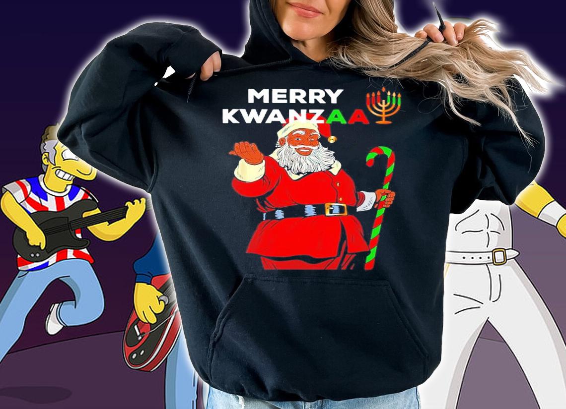 Black Santa Claus Merry Kwanzaa Shirt t-shirt