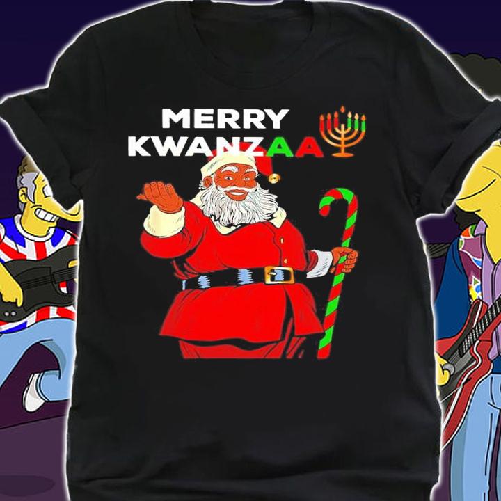 Black Santa Claus Merry Kwanzaa Shirt t-shirt