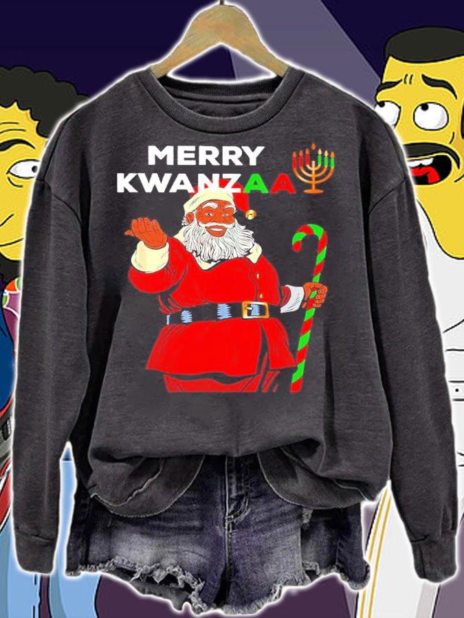 Black Santa Claus Merry Kwanzaa Shirt t-shirt