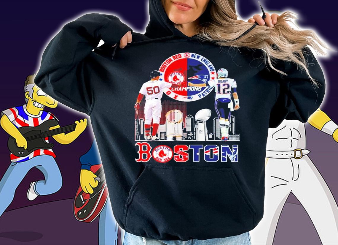 BOSTON Boston Red Sox Mookie Betts Vs New England Patriots Tom Brady Signatures Shirt t-shirt