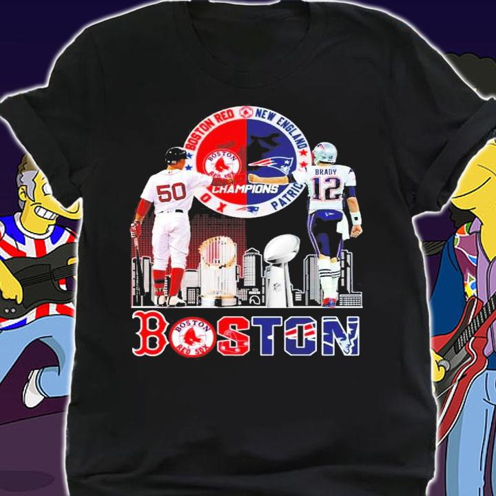 BOSTON Boston Red Sox Mookie Betts Vs New England Patriots Tom Brady Signatures Shirt t-shirt