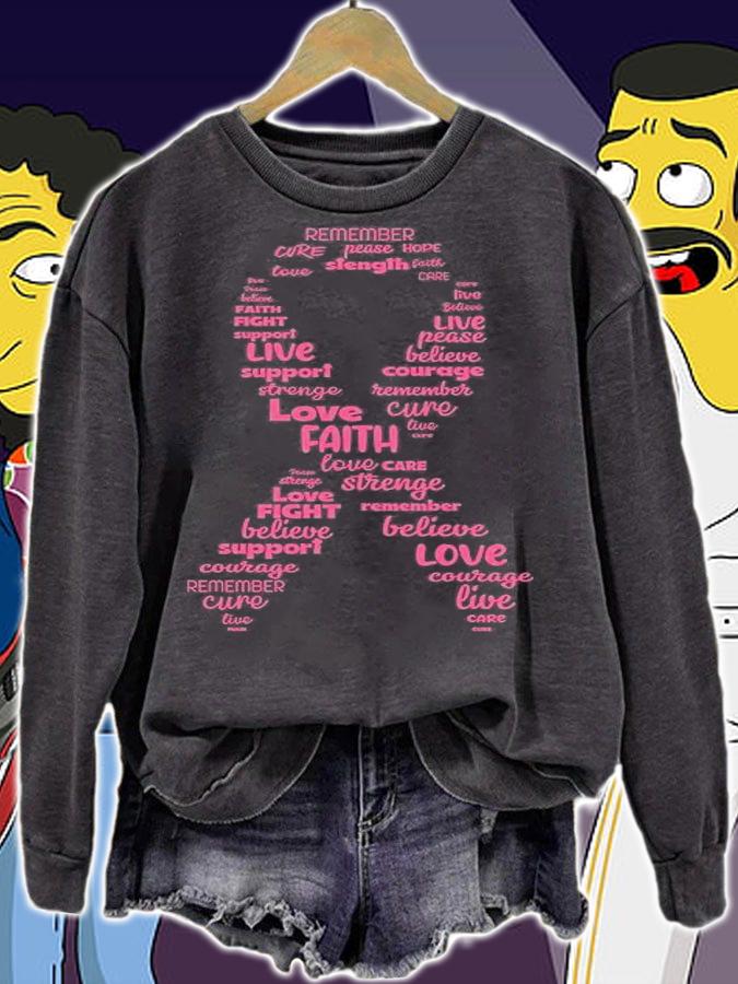 Breast Cancer Awareness Pink Ribbon T-Shirt t-shirt sweatshirt