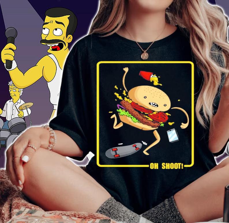 Burger Flip Oh Shoot Shirt t-shirt woman shirt