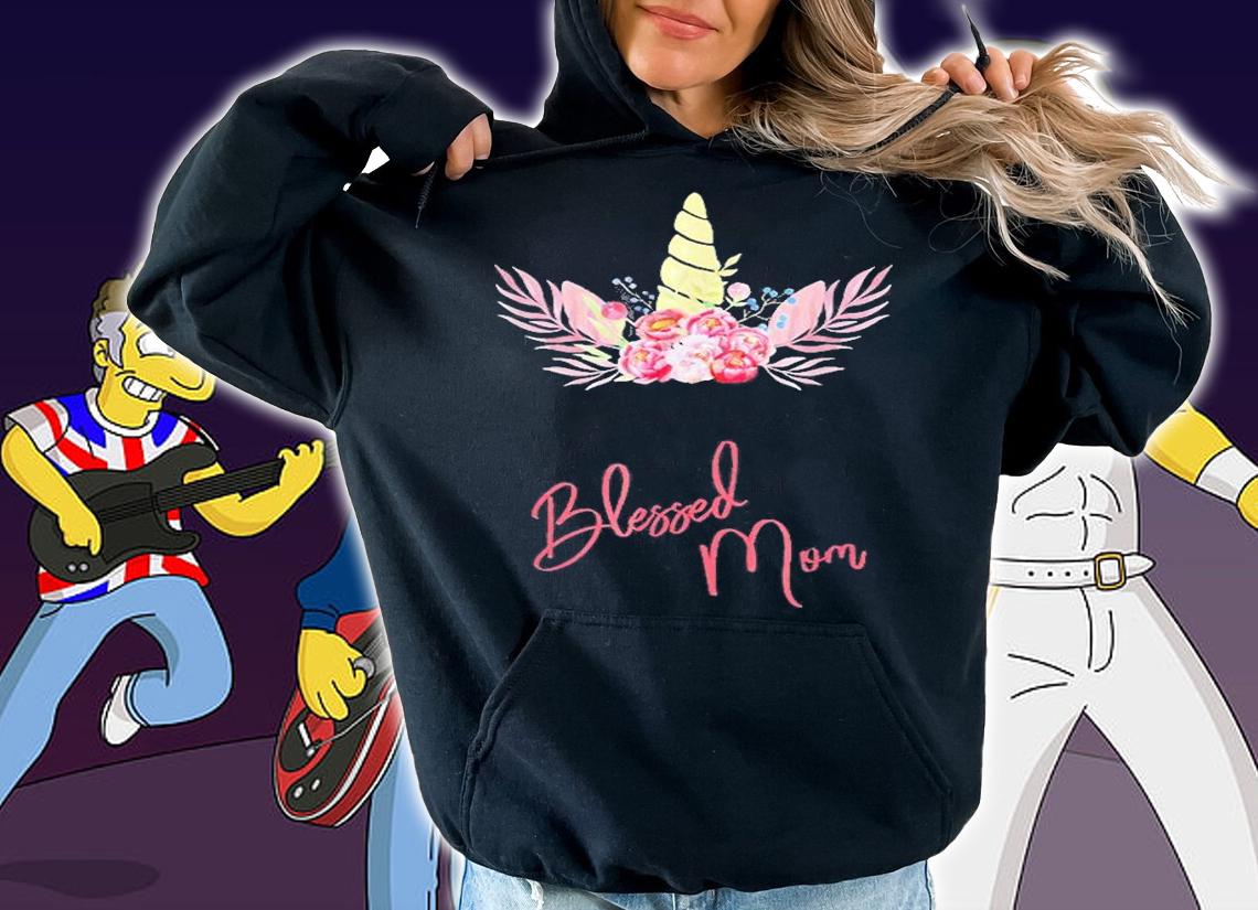Blessed Mom Cute Unicorn T-Shirt t-shirt hoodie