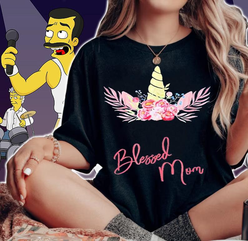 Blessed Mom Cute Unicorn T-Shirt t-shirt woman shirt