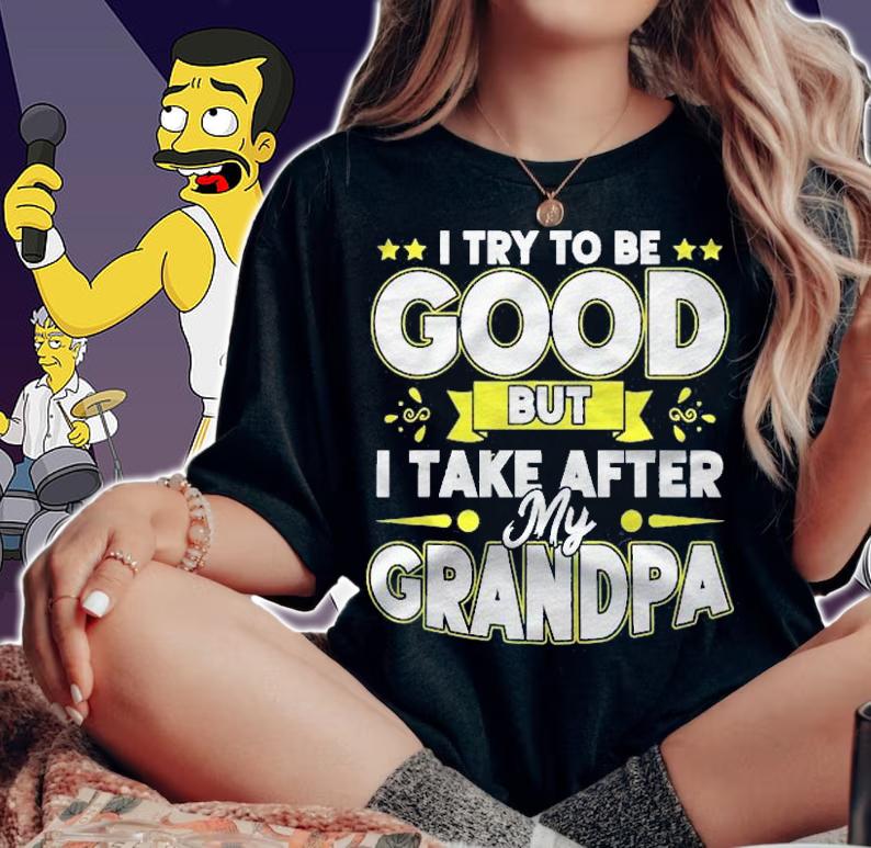 I Try To Be Good But I Take After My Grandpa Toddler Kid Shirt t-shirt